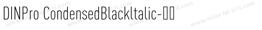 DINPro CondensedBlackltalic字体转换